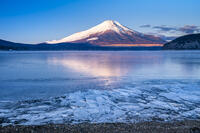 結氷する山中湖 [YMA110016588]