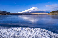 結氷する山中湖 [YMA110016596]