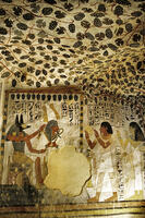 Sennefer, Wife, Priest / Egypt. Wall Ptg. [AKG110392341]