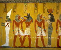 Thutmose IV & Gods / Wall Paint./ C14 BC [AKG110392346]