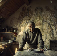 Foujita at his Studio / Photo, 1966 [AKG110392415]