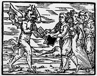 Satan Teaches his Pupils / Woodcut/ 1608 [AKG110392525]