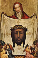 Veronica'Saint Veronica and the Face Santo'Dipinto of the Master of Saint Veronica, assets to Cologne from 1400 to 1420. Panel, 1400 ca. Monk, Pinacoteca. [AKG110392583]