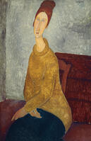 Jeanne Hebuterne with Yellow Seater / A. Modigliani / c. 1918 [AKG110392648]