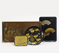 TABLET AND PANEL.Japan. 19th c.Urushi lacquer.  [AKG110392708]