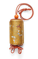 INRÔ: SIX-PART, LIGHT NASHIJI WITH MOTHER-OF-PEARL INLAYS. [AKG110392711]