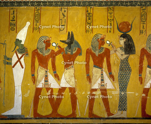 Thutmose IV & Gods / Wall Paint./ C14 BC [AKG110392346]