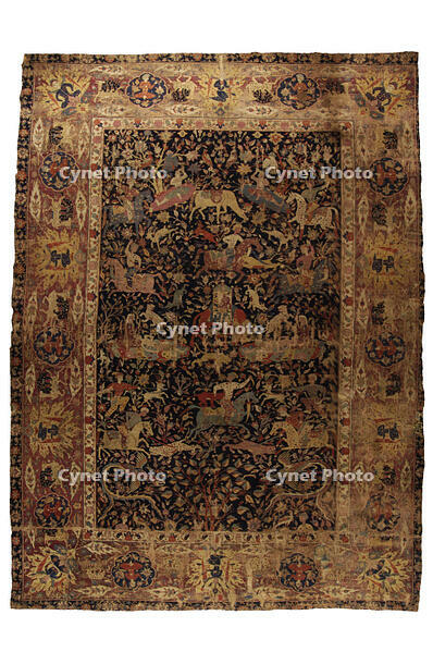 Teppich mit Jagdszenen / Kerman 2. Hälfte 16. Jh. [AKG110392418]