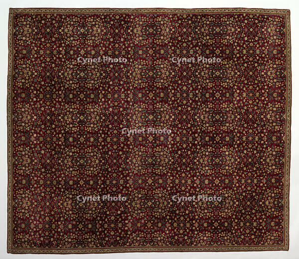 Woolen carpet with millefleurs decoration [AKG110392429]