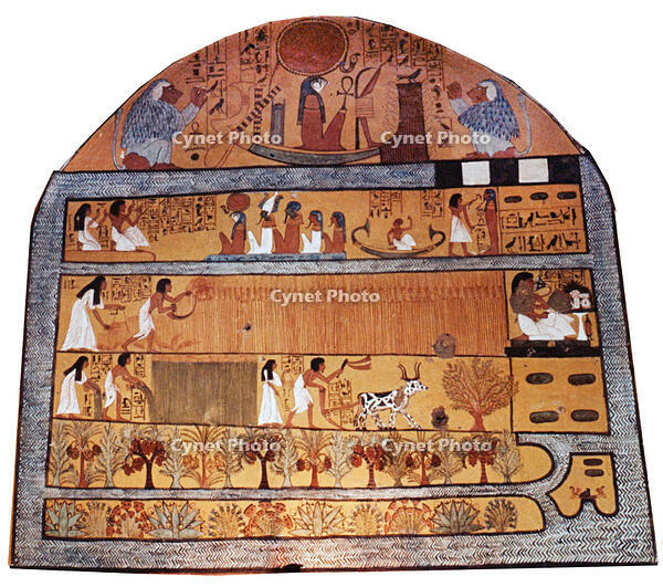 Painting on stucco in the tomb of Sennedjem, 0 [AKG110392451]