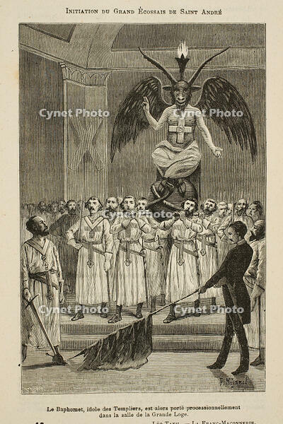 Freimaurer, Angebliche Anbetung des Baphomet / aus L. Taxil [AKG110392529]
