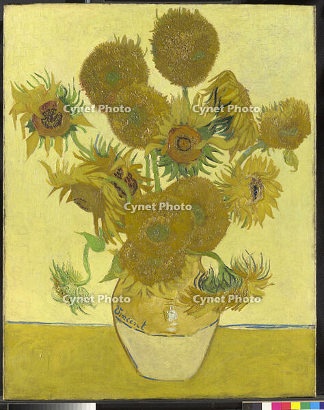 Gogh, Vincent van,   "Sunflowers" (fourteen sunflowers in a vase), 1888. [AKG110392534]
