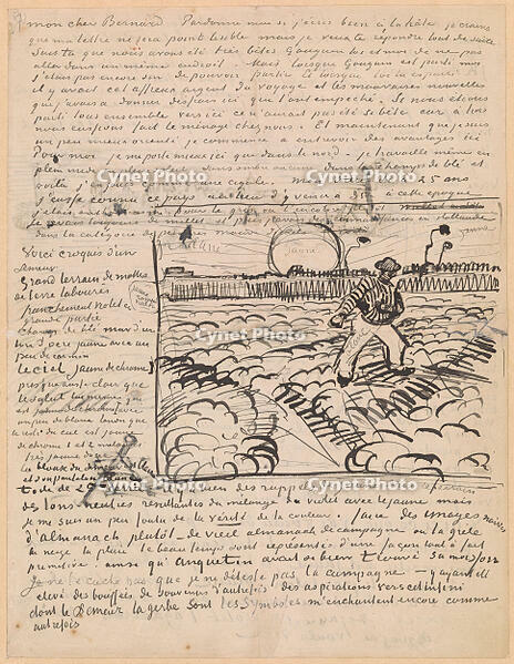 Autograph letter signed : Arles, to E?mile Bernard, ca. 1888 June 19. [AKG110392551]