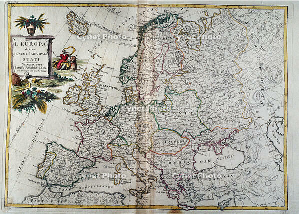 MAP OF EUROPE IN THE 18TH CENTURY [AKG110392686]