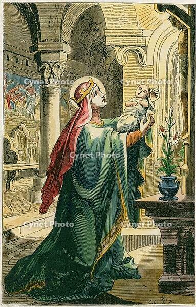 Klothilde (Chlothilde), Queen of Franks, wife of the Frank King Chlodwig I, saint. [AKG110112160]