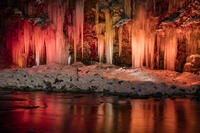 三十槌の氷柱　ライトアップ [INO110001798]
