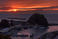 夕陽台展望台よりオホーツク海と夕焼け [MHI110004952]