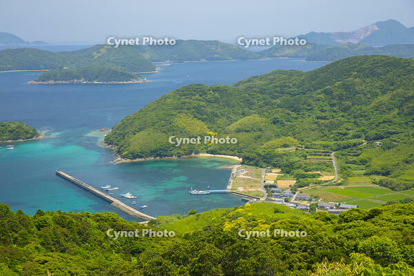 五島列島の久賀島にて折紙展望台より奈留瀬戸 [JPC110000002]