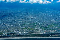 遠州灘より浜松市の街並み [THN110007931]
