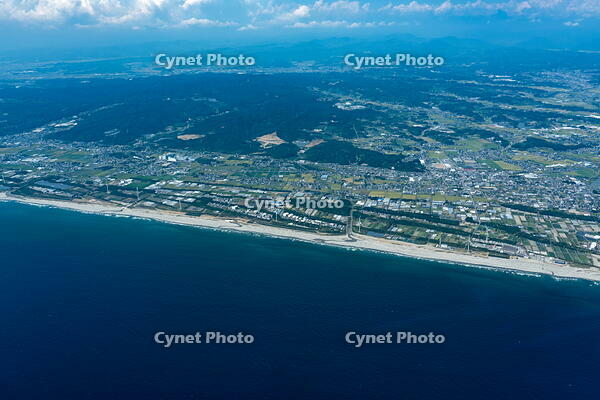 遠州灘掛川市の海岸より菊川市方面 [THN110007903]