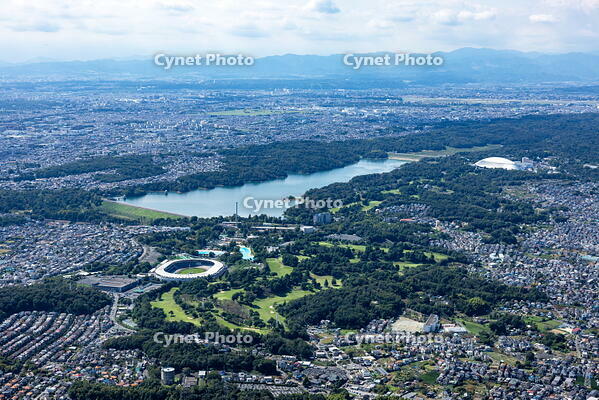 狭山丘陵と多摩湖 (村山貯水池)周辺 [THN110007972]