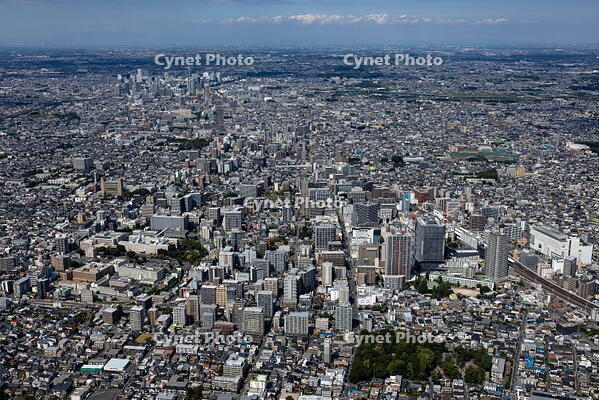 浦和の街並みと浦和駅よりさいたま新都心,大宮方面 [THN110007991]