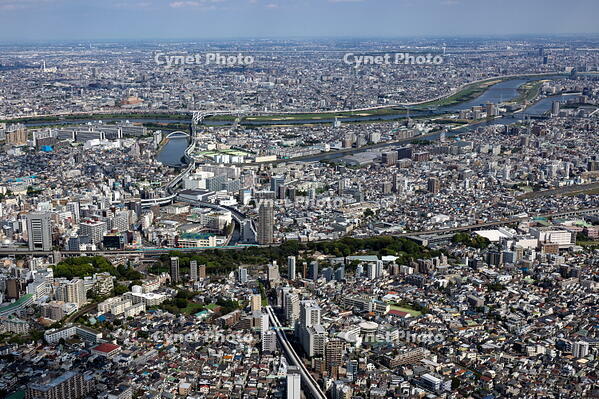 首都高速中央環状線(滝野川周辺より飛鳥山公園,王子駅,荒川方面) [THN110008001]
