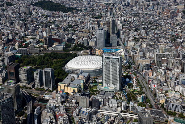 水道橋駅周辺より東京ドーム,小石川後楽園 [THN110008005]