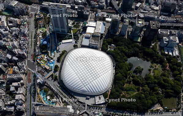 東京ドーム,小石川後楽園周辺(俯瞰撮影) [THN110008020]