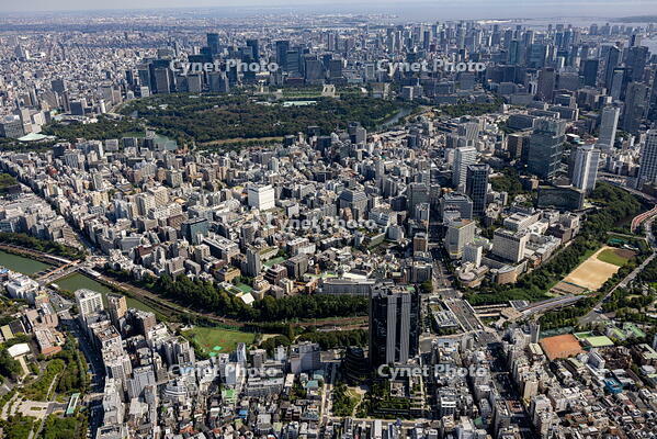 市ケ谷駅四ツ谷駅,麹町周辺より大手町,丸の内,東京駅方面 [THN110008023]