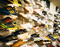 Rows of trainers in a sports shop, Tokyo, Japan, 2000 [PST110004167]