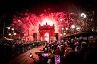 Lighting of the Olympic cauldron at the Arco della Pace. Milan, Italy 06 Feb 2026. [PST110004269]