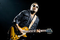 69905, MILAN, ITALY - Monday November 21, 2011. Lenny Kravitz performs live in concert in Milan, as part of his Black and White tour. [PST110004299]