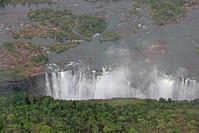 Aerial view of Victoria Falls from the Zimbabwean side, Zambezi River, Zimbabwe/Zambia border. [PST110004320]