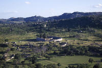 Aerial view over Great Zimbabwe Ruins. [PST110004336]