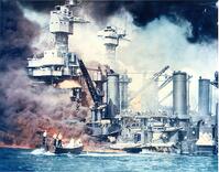Pearl Harbor, T.H. - Thick smoke rolls out of a burning ship during the attack on Pearl Harbor by the Japanese. December 7, 1941. [PST110004372]