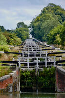 The famous Caen Hill flight of locks on the Kennet & Avon Canal is one of the Seven Wonders of the Waterways. [PST110004373]
