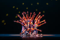 Dancers perform in Night Creature, choreographed by Alvin Ailey, during Alvin Ailey American Dance Theater: New Works at Sadler's Wells Theatre, London, UK, on 15 September 2026 [PST110004375]