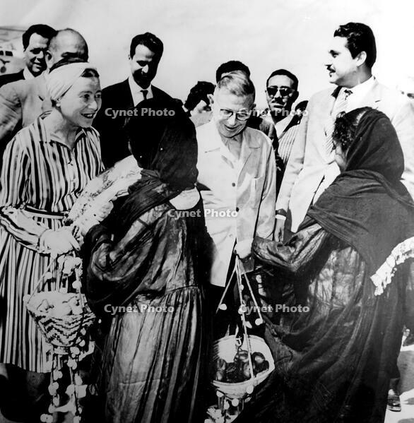 Famous French authors Jean-Paul Sartre a [PST110004284]