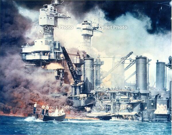 Pearl Harbor, T.H. - Thick smoke rolls out of a burning ship during the attack on Pearl Harbor by the Japanese. December 7, 1941. [PST110004372]