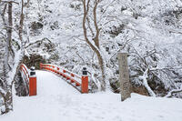 雪の西明寺　指月橋　高雄 [MOP110102026]