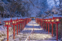 雪の貴船神社参道ライトアップ [MOP110102058]