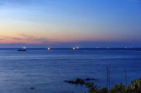  海士ヶ瀬公園より日本海と漁火夕景 [MOP110103333]