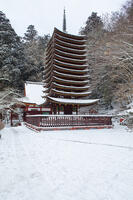 雪の談山神社　十三重塔 [MOP110104378]