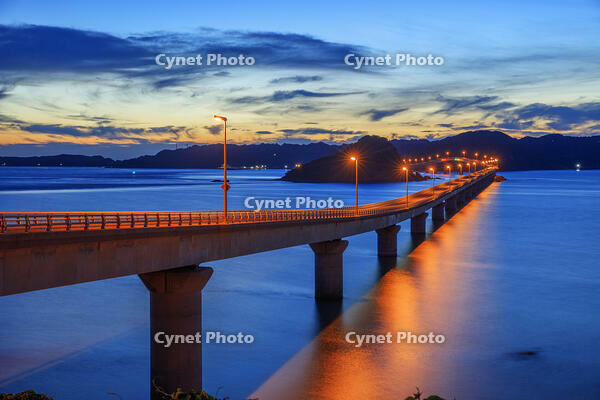 角島大橋と角島夕景 [MOP110103334]