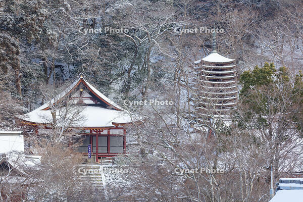 雪の談山神社　十三重塔 [MOP110104376]