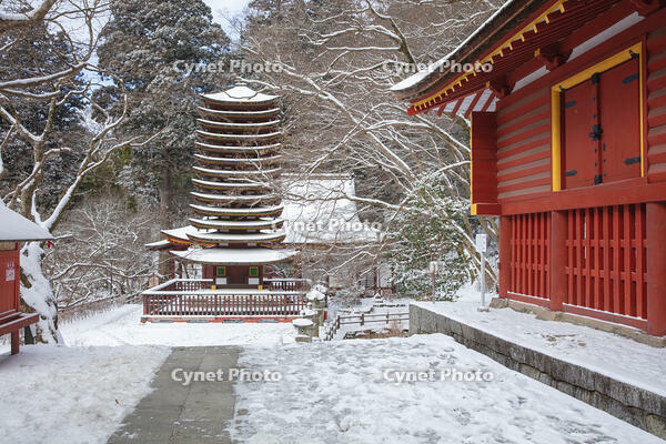 雪の談山神社　十三重塔 [MOP110104377]