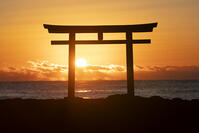 茨城県　大洗磯前神社の日の出 [SKE110001542]