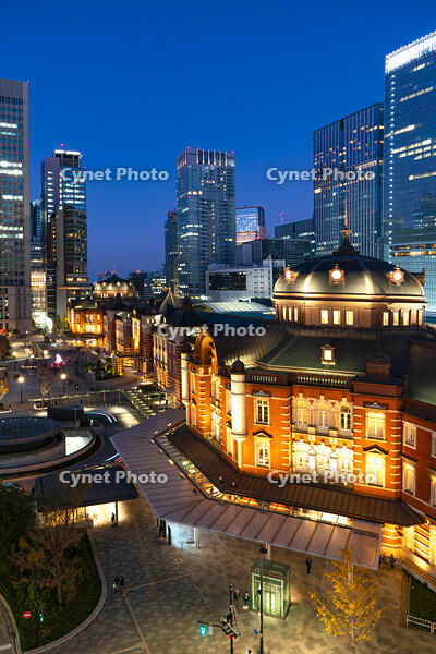 東京駅の夜景 [SKE110001436]