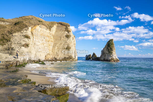千葉県　青空の大波月海岸 [SKE110001537]